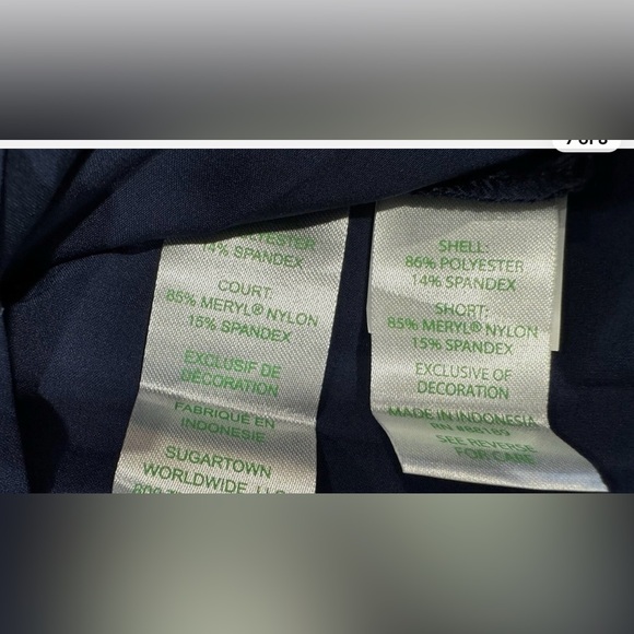 Lilly Pulitzer Tennis/Golf/Pickleball skirt with Navy & Red Trim - Picture 4 of 5